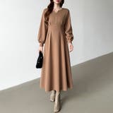 前後2wayで楽しめる ウエストタックワンピース ハーフジップワンピース | COCOMOMO | 詳細画像19