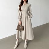 前後2wayで楽しめる ウエストタックワンピース ハーフジップワンピース | COCOMOMO | 詳細画像2