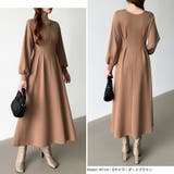 前後2wayで楽しめる ウエストタックワンピース ハーフジップワンピース | COCOMOMO | 詳細画像23