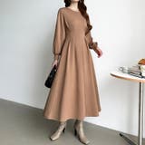 前後2wayで楽しめる ウエストタックワンピース ハーフジップワンピース | COCOMOMO | 詳細画像26