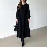 前後2wayで楽しめる ウエストタックワンピース ハーフジップワンピース | COCOMOMO | 詳細画像28