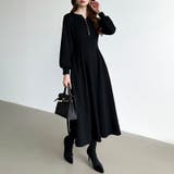 前後2wayで楽しめる ウエストタックワンピース ハーフジップワンピース | COCOMOMO | 詳細画像29