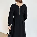 前後2wayで楽しめる ウエストタックワンピース ハーフジップワンピース | COCOMOMO | 詳細画像34