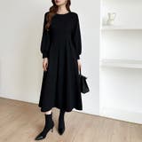 前後2wayで楽しめる ウエストタックワンピース ハーフジップワンピース | COCOMOMO | 詳細画像36