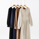 前後2wayで楽しめる ウエストタックワンピース ハーフジップワンピース | COCOMOMO | 詳細画像42