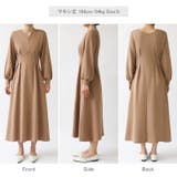 前後2wayで楽しめる ウエストタックワンピース ハーフジップワンピース | COCOMOMO | 詳細画像38