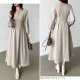 前後2wayで楽しめる ウエストタックワンピース ハーフジップワンピース | COCOMOMO | 詳細画像6