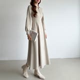 前後2wayで楽しめる ウエストタックワンピース ハーフジップワンピース | COCOMOMO | 詳細画像8