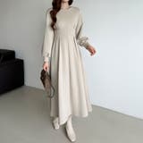 前後2wayで楽しめる ウエストタックワンピース ハーフジップワンピース | COCOMOMO | 詳細画像9