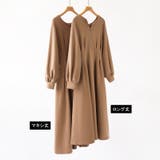 前後2wayで楽しめる ウエストタックワンピース ハーフジップワンピース | COCOMOMO | 詳細画像41