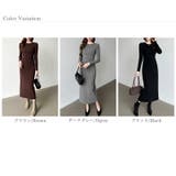 美シルエットウエストギャザーワンピース タイトワンピース 長袖ワンピース | COCOMOMO | 詳細画像32 