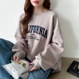 ロゴ刺繍オーバーサイズトレーナー スウェット ロゴスウェット | COCOMOMO | 詳細画像14