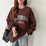 ロゴ刺繍オーバーサイズトレーナー スウェット ロゴスウェット | COCOMOMO | 詳細画像16