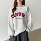 ロゴ刺繍オーバーサイズトレーナー スウェット ロゴスウェット | COCOMOMO | 詳細画像1