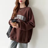 ロゴ刺繍オーバーサイズトレーナー スウェット ロゴスウェット | COCOMOMO | 詳細画像19