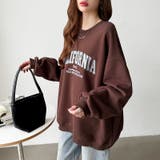 ロゴ刺繍オーバーサイズトレーナー スウェット ロゴスウェット | COCOMOMO | 詳細画像21