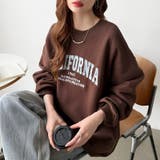 ロゴ刺繍オーバーサイズトレーナー スウェット ロゴスウェット | COCOMOMO | 詳細画像22