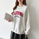 ロゴ刺繍オーバーサイズトレーナー スウェット ロゴスウェット | COCOMOMO | 詳細画像4