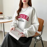 ロゴ刺繍オーバーサイズトレーナー スウェット ロゴスウェット | COCOMOMO | 詳細画像6