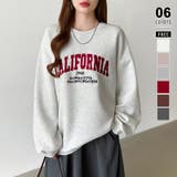 アイボリー | ロゴ刺繍オーバーサイズトレーナー スウェット ロゴスウェット | COCOMOMO