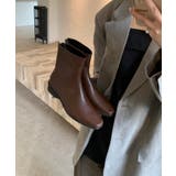 ショートブーツ スクエアトゥブーツ ローヒール | COCOMOMO | 詳細画像16 