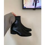 ショートブーツ スクエアトゥブーツ ローヒール | COCOMOMO | 詳細画像4 