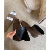 ショートブーツ スクエアトゥブーツ ローヒール | COCOMOMO | 詳細画像8 