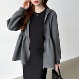 カジュアルに、大人フェミニン。 ペプラムパーカー ジップパーカー | COCOMOMO | 詳細画像9 