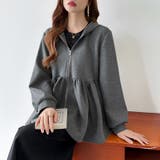 カジュアルに、大人フェミニン。 ペプラムパーカー ジップパーカー | COCOMOMO | 詳細画像15 