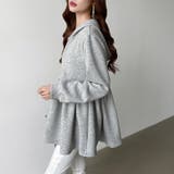 カジュアルに、大人フェミニン。 ペプラムパーカー ジップパーカー | COCOMOMO | 詳細画像3 