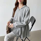 カジュアルに、大人フェミニン。 ペプラムパーカー ジップパーカー | COCOMOMO | 詳細画像8 