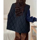 キルティングベスト Vネックベスト 中綿ベスト | COCOMOMO | 詳細画像11 