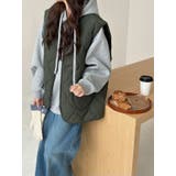 キルティングベスト Vネックベスト 中綿ベスト | COCOMOMO | 詳細画像3 