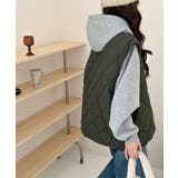 キルティングベスト Vネックベスト 中綿ベスト | COCOMOMO | 詳細画像4 