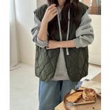 キルティングベスト Vネックベスト 中綿ベスト | COCOMOMO | 詳細画像6 