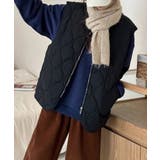 キルティングベスト Vネックベスト 中綿ベスト | COCOMOMO | 詳細画像8 