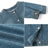 ノーカラーデニムジャケット デニムジャケット ブルゾン | COCOMOMO | 詳細画像19