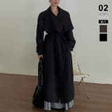 ブラック | ガウンコート ロングコート アウター | COCOMOMO