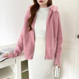 ふわふわファー付きパーカー ファーフードパーカー ニットパーカー | COCOMOMO | 詳細画像16 