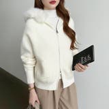 ふわふわファー付きパーカー ファーフードパーカー ニットパーカー | COCOMOMO | 詳細画像20 