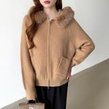 ふわふわファー付きパーカー ファーフードパーカー ニットパーカー | COCOMOMO | 詳細画像26 