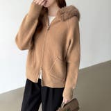 ふわふわファー付きパーカー ファーフードパーカー ニットパーカー | COCOMOMO | 詳細画像27 