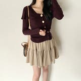 ビッグカラーニット カーディガン アシンメトリーニット | COCOMOMO | 詳細画像10