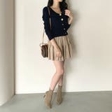 ビッグカラーニット カーディガン アシンメトリーニット | COCOMOMO | 詳細画像15