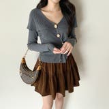 ビッグカラーニット カーディガン アシンメトリーニット | COCOMOMO | 詳細画像2