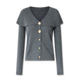 ビッグカラーニット カーディガン アシンメトリーニット | COCOMOMO | 詳細画像24