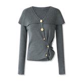 ビッグカラーニット カーディガン アシンメトリーニット | COCOMOMO | 詳細画像25