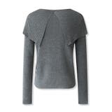 ビッグカラーニット カーディガン アシンメトリーニット | COCOMOMO | 詳細画像26