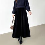 ベロアスカート ロングスカート フレアスカート | COCOMOMO | 詳細画像11 