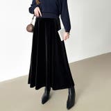 ベロアスカート ロングスカート フレアスカート | COCOMOMO | 詳細画像12 